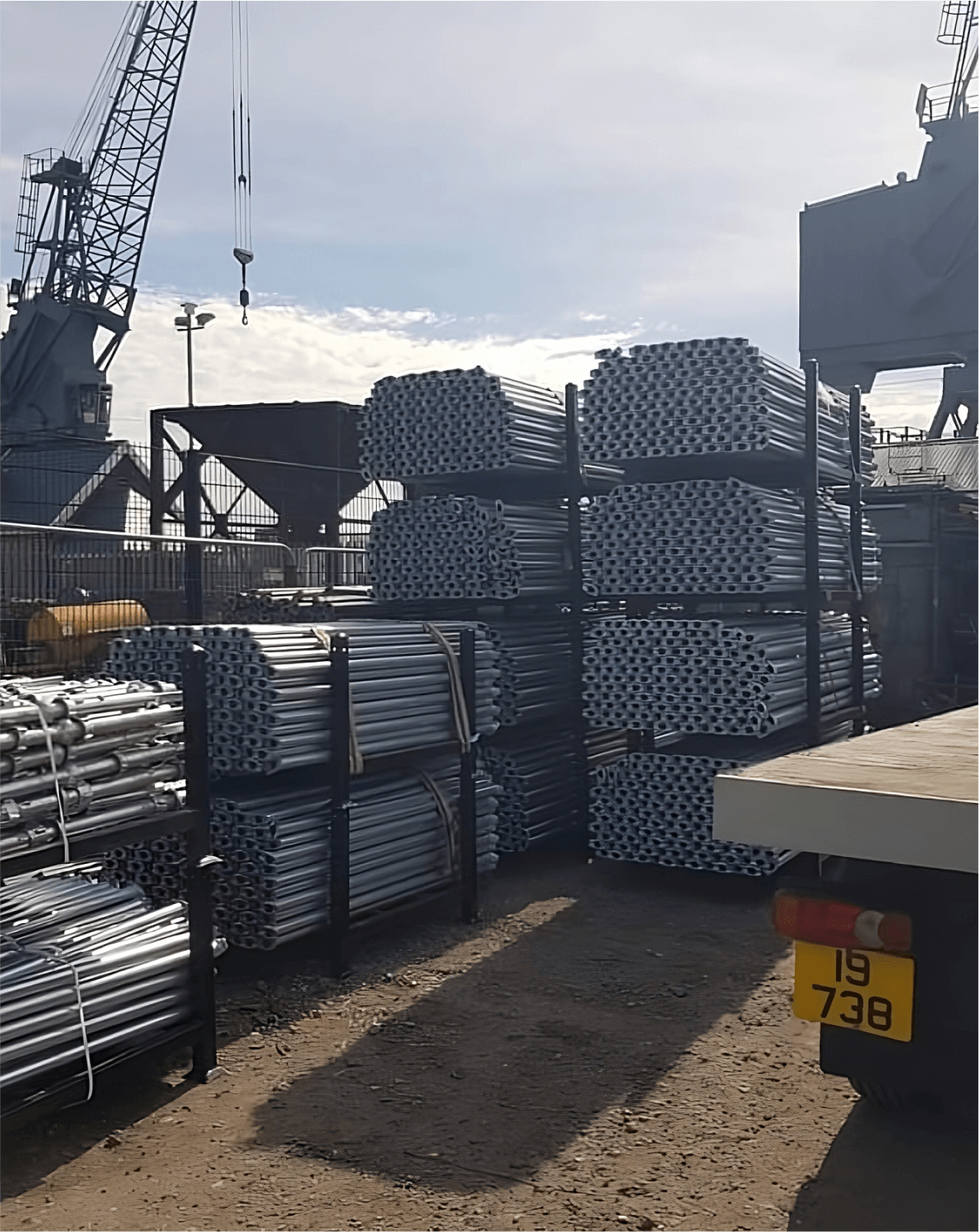 Apex Truck at the Scaffolding Site